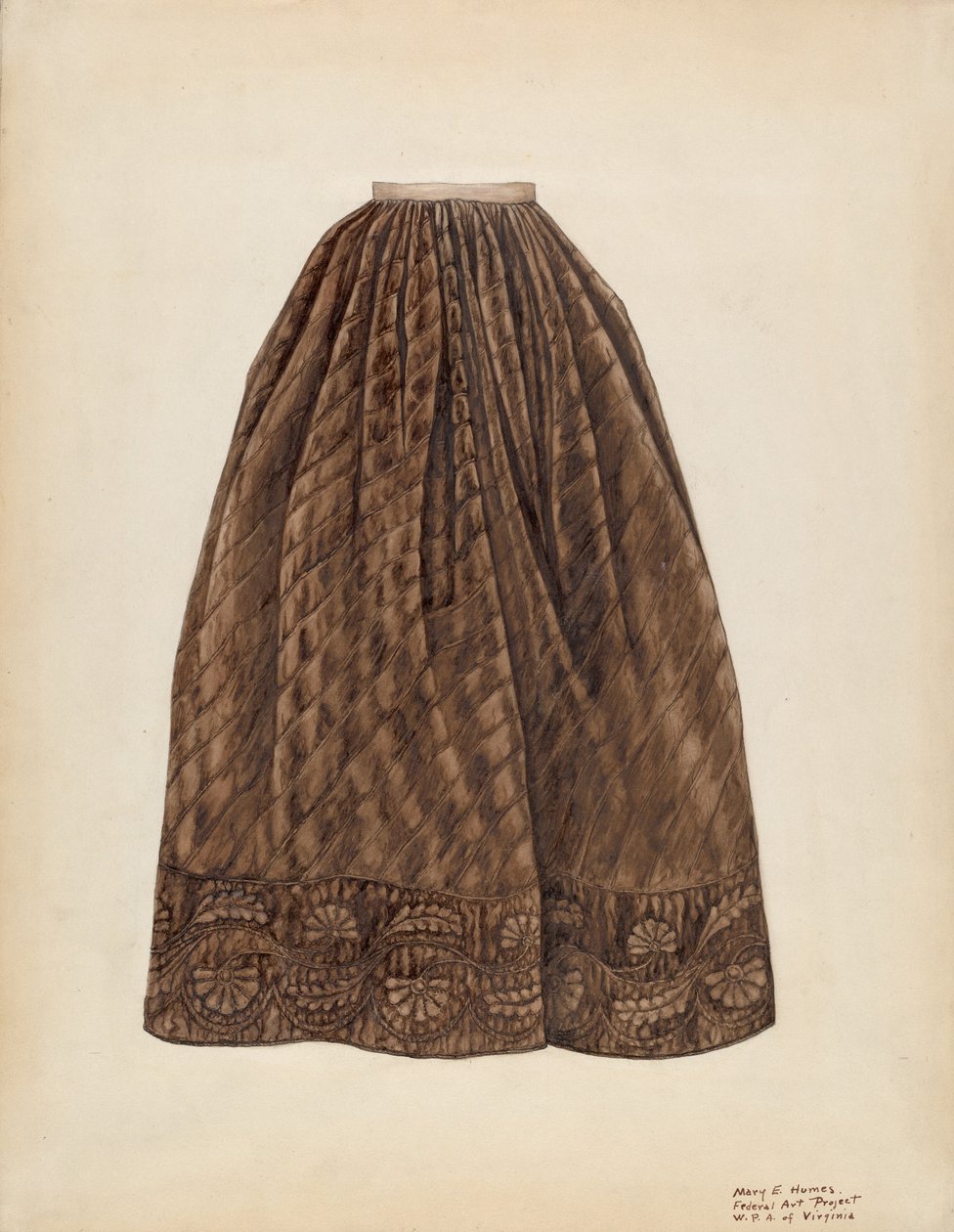 Sottogonna, c. 1938 da Mary E Humes