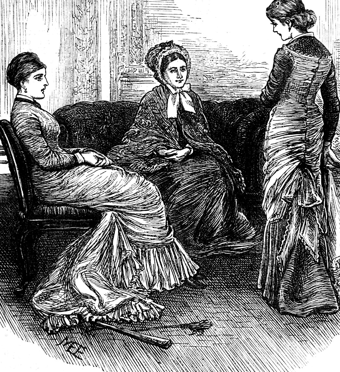 Tre donne sedute in conversazione da Mary Ellen Edwards
