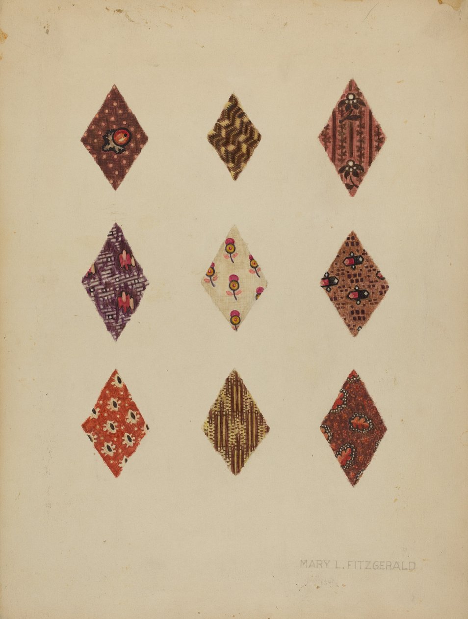Pezzi di trapunta, c. 1937 da Mary Fitzgerald