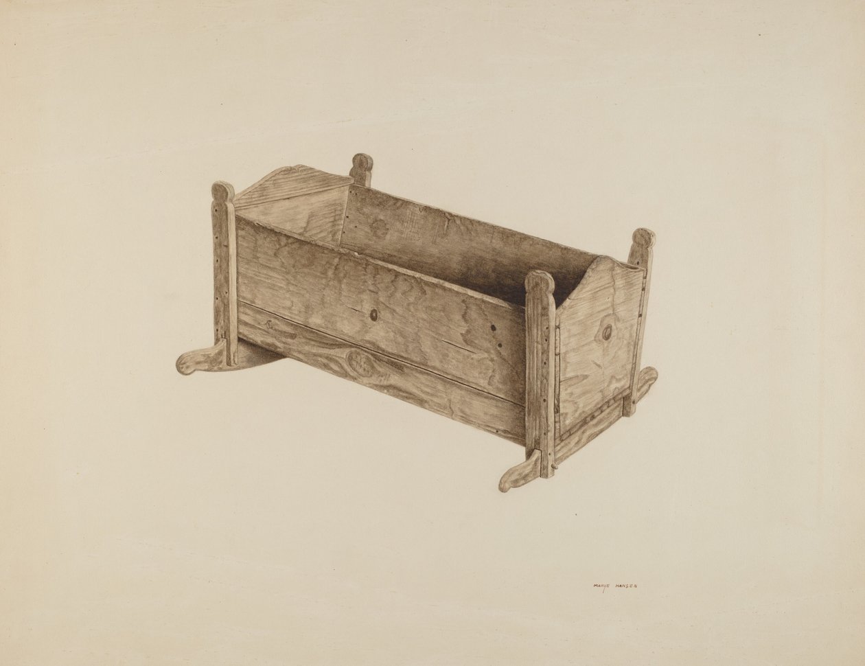 Culla a scatola, c. 1939 da Mary Hansen
