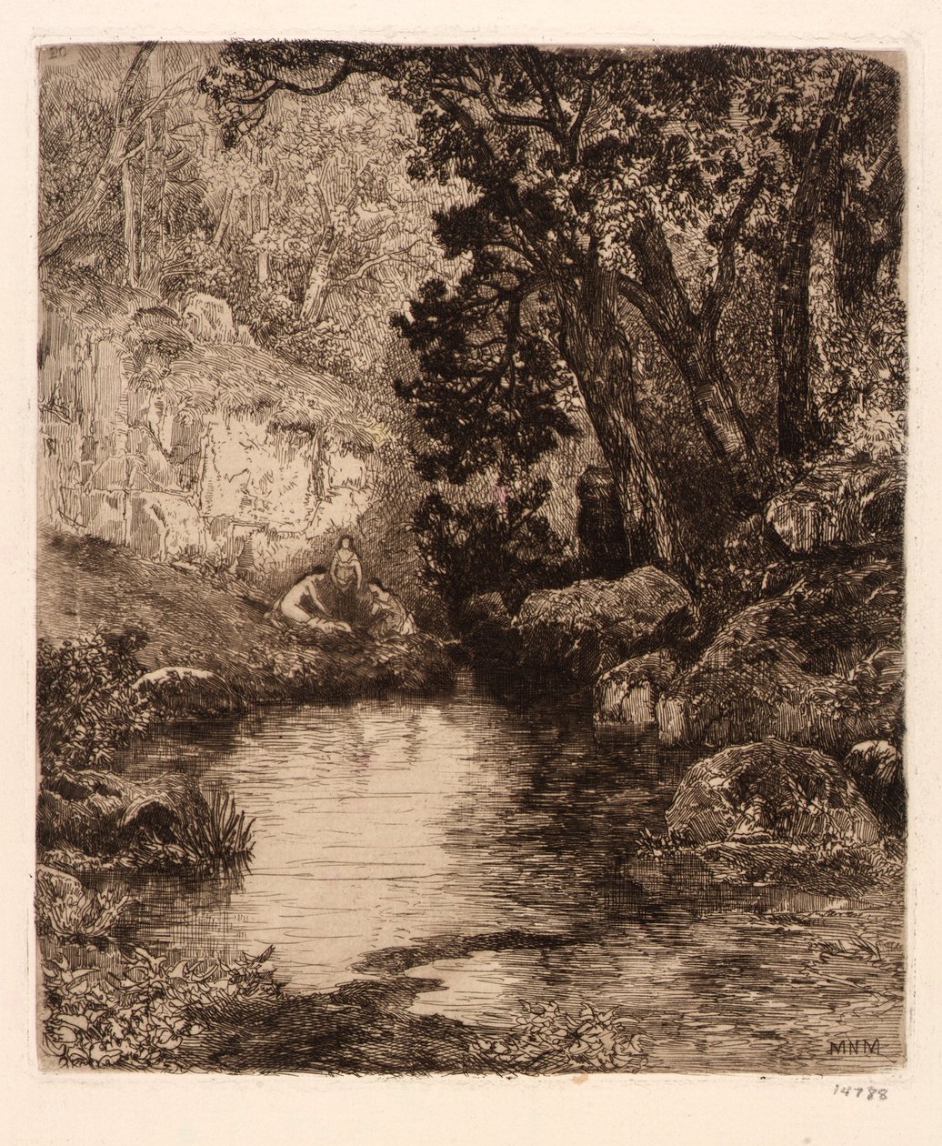 (Tre fanciulle al fiume) da Mary Nimmo Moran
