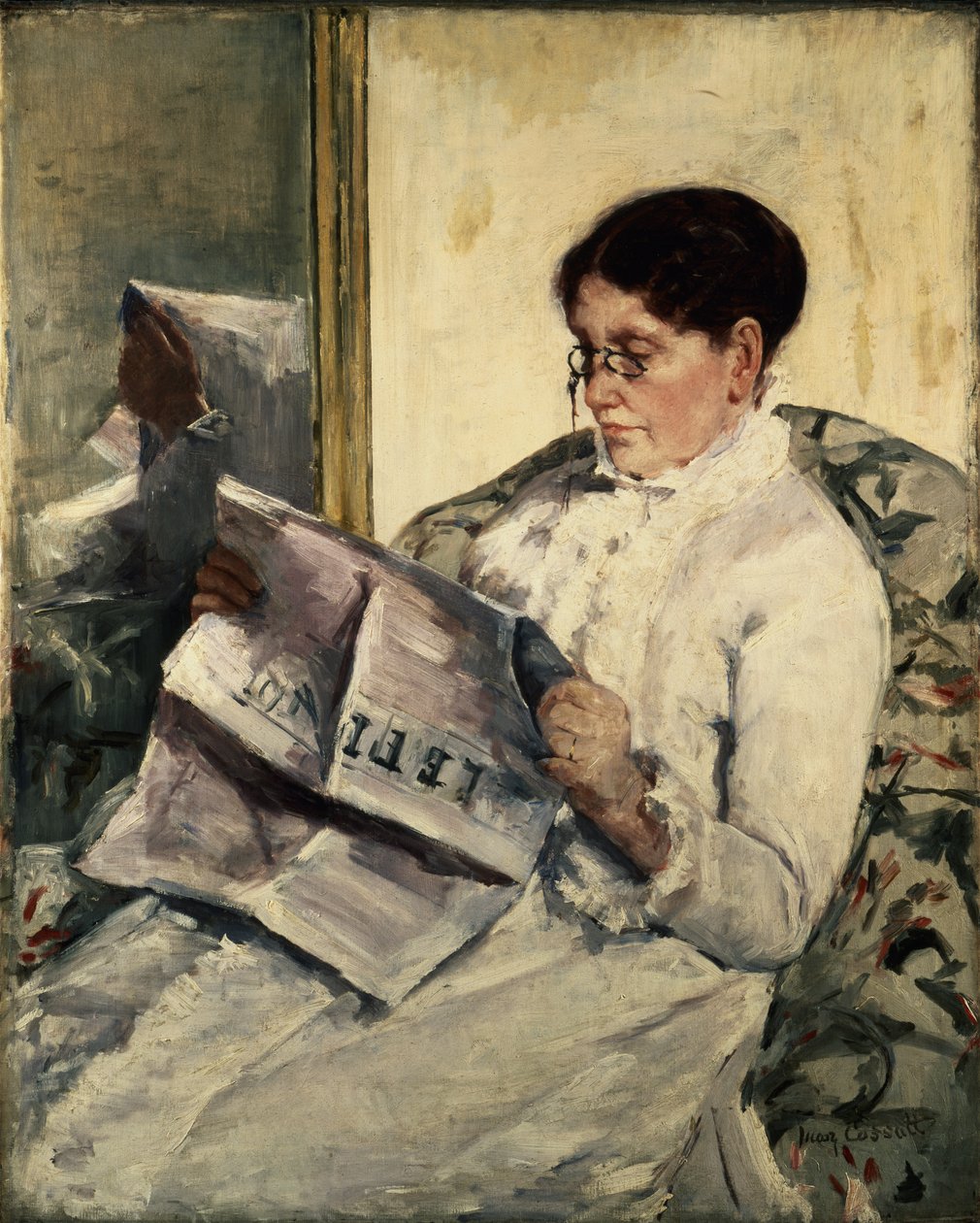 Leggendo Le Figaro, 1878 da Mary Cassatt