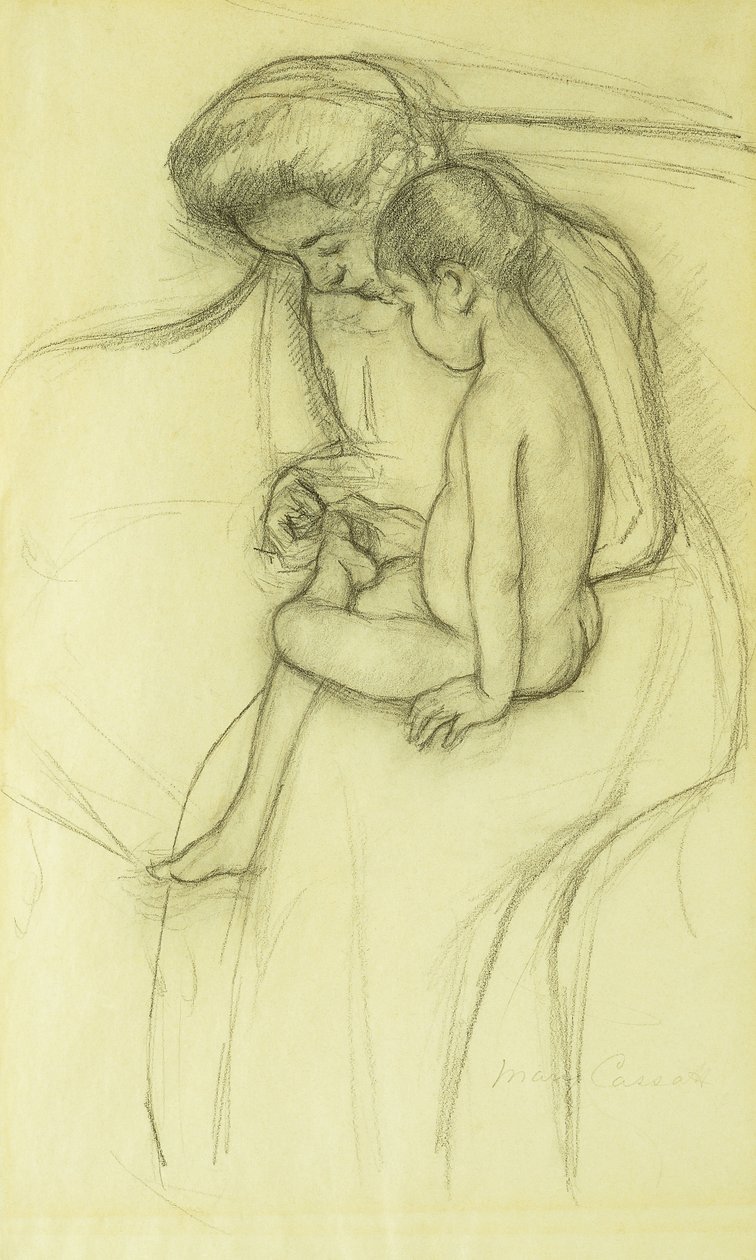 La pedicure, c.1908 da Mary Cassatt