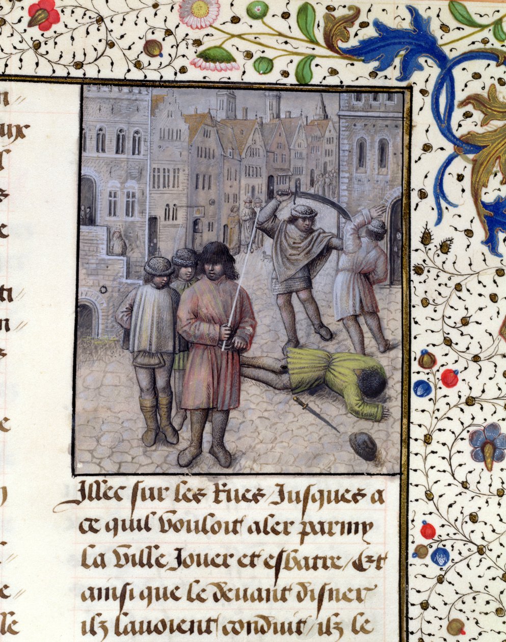 Ms 659 fol.221r Jacob van Artevelde guida una ribellione a Gand contro i conti delle Fiandre nel 1340, 1477 da Master of Mary of Burgundy