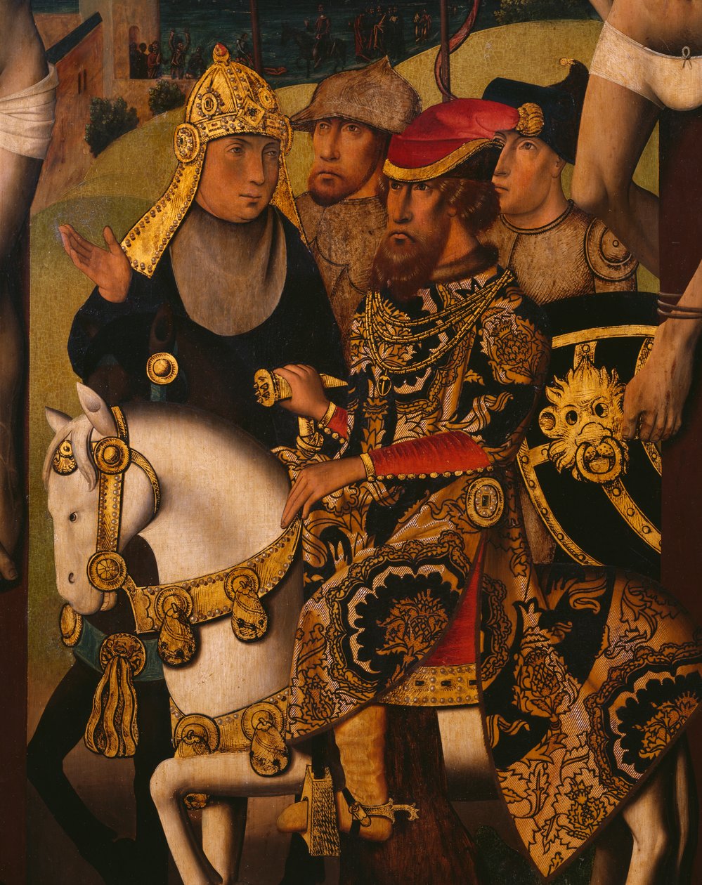 Passion Triptych, Crocifissione, pannello centrale (dettaglio) da Master of St. Godelieve Legend
