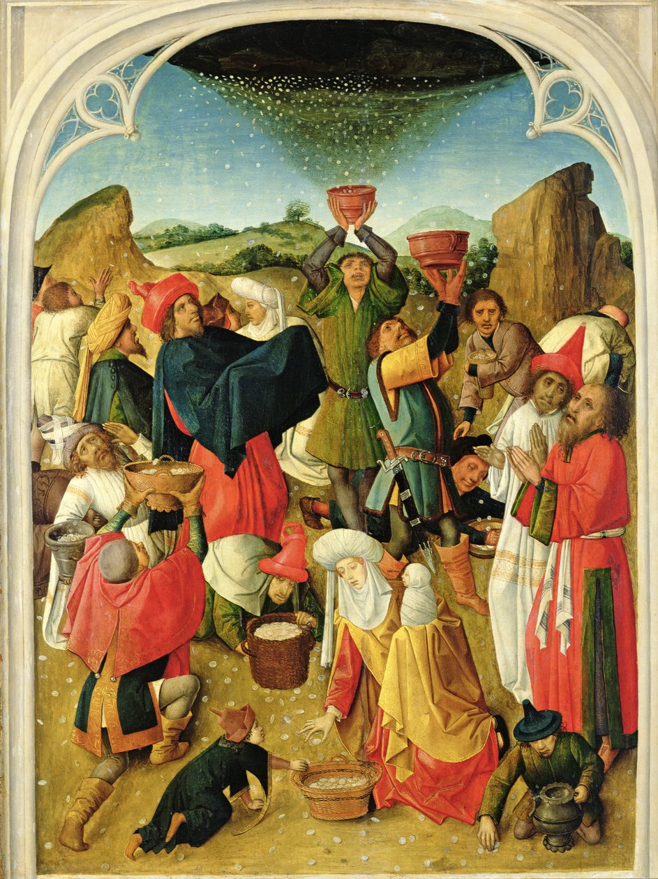 Raccolta della manna da Master of the Gathering of the Manna