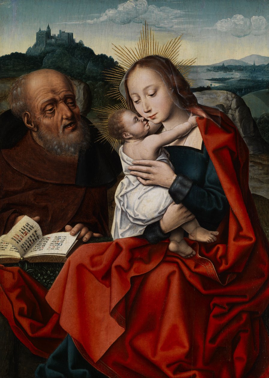 Sacra Famiglia in un paesaggio da Master of the Mansi Magdalen
