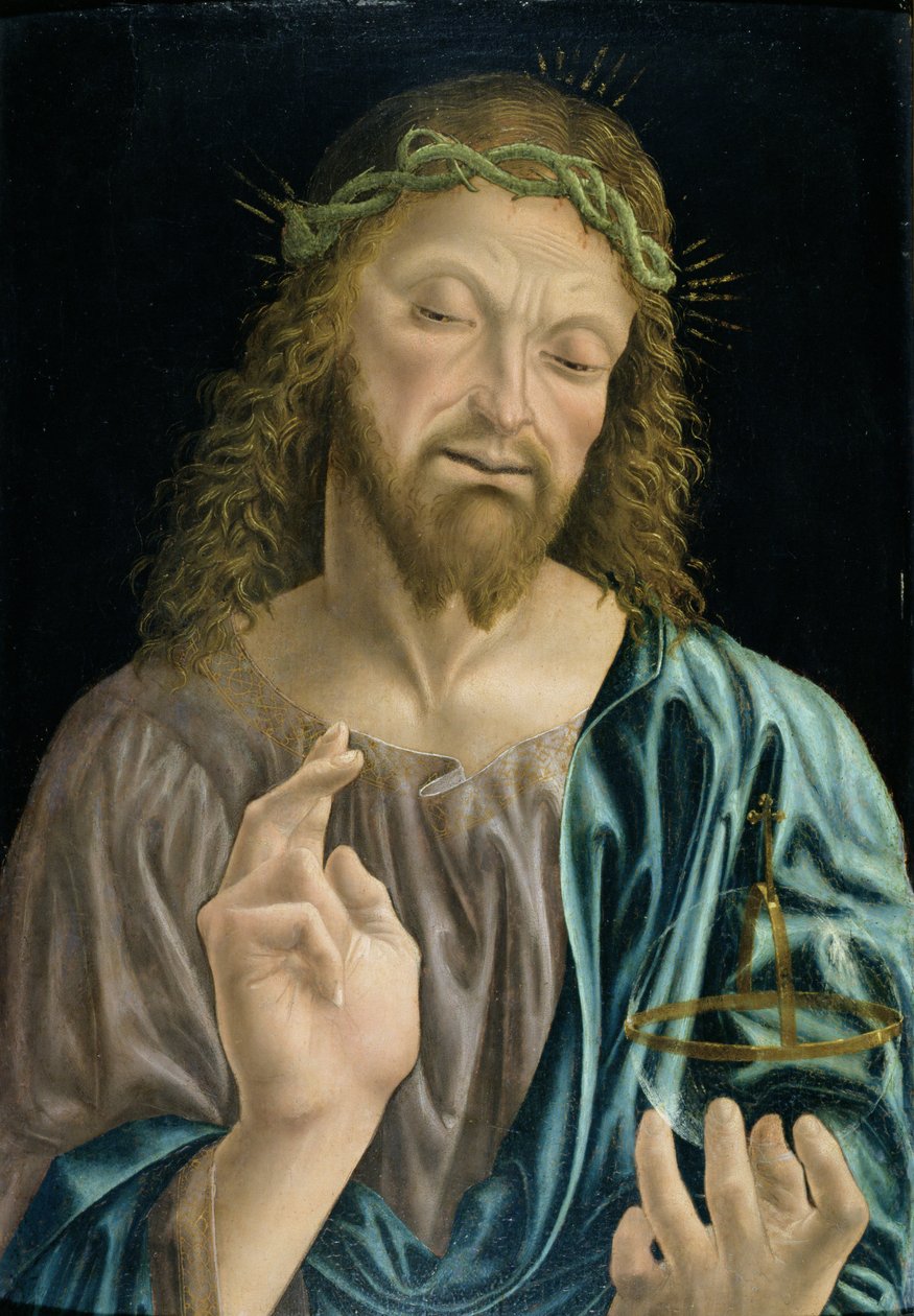 Cristo Salvator Mundi, c.1490-94 da Master of the Pala Sforzesca