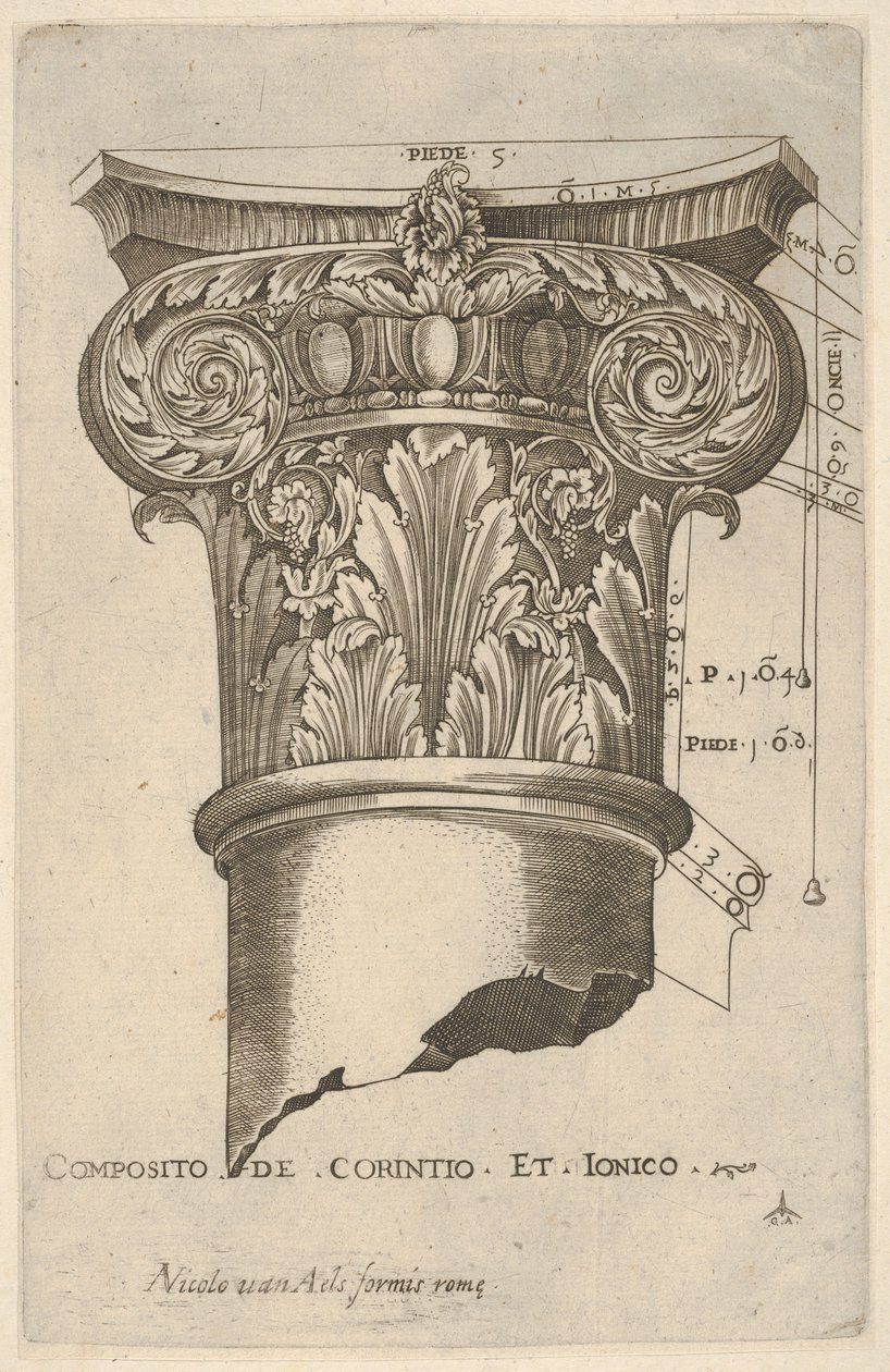 Capitello composito con misure da Master GA