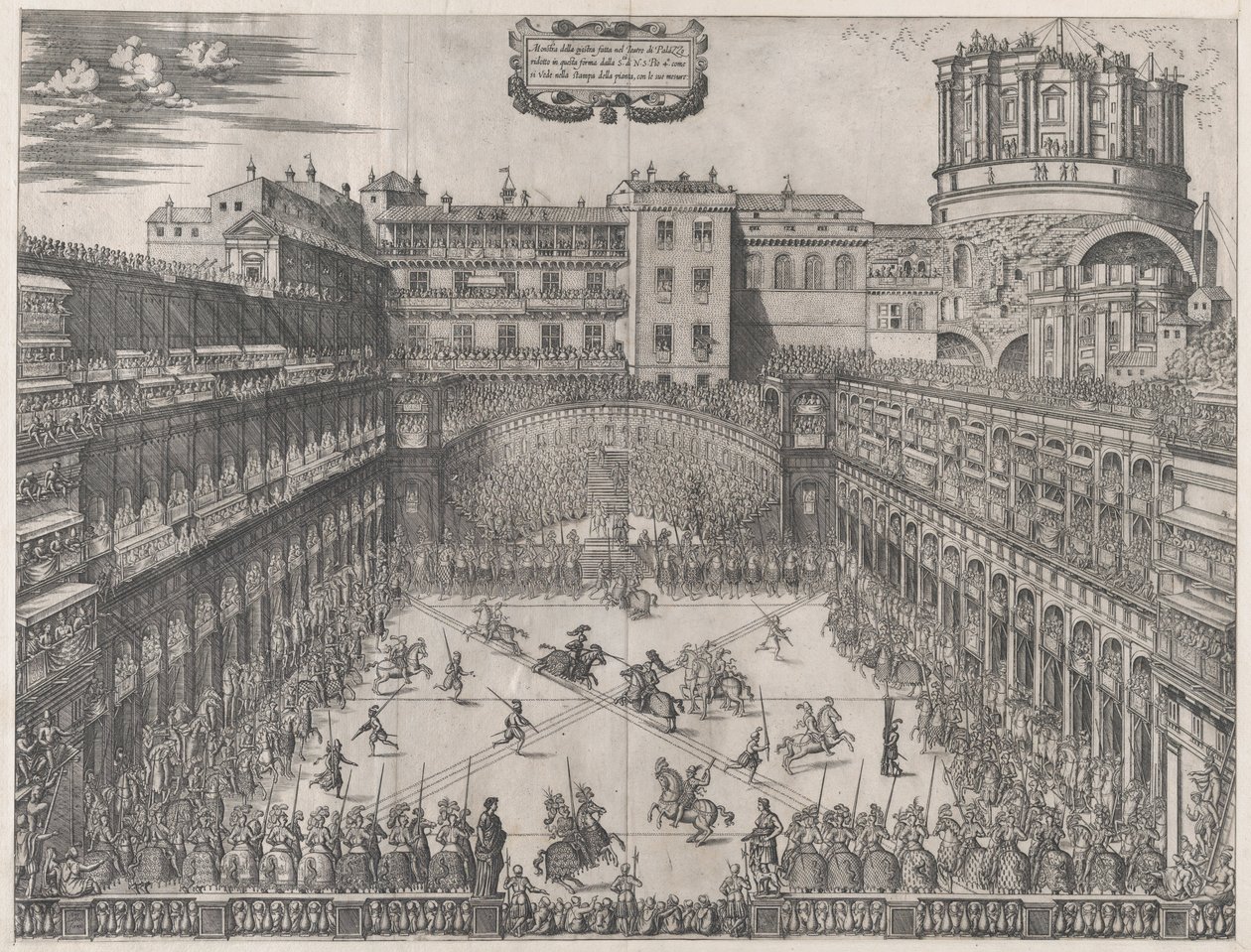 Speculum Romanae Magnificentiae: Torneo Vaticano, 1565 da Master HCB