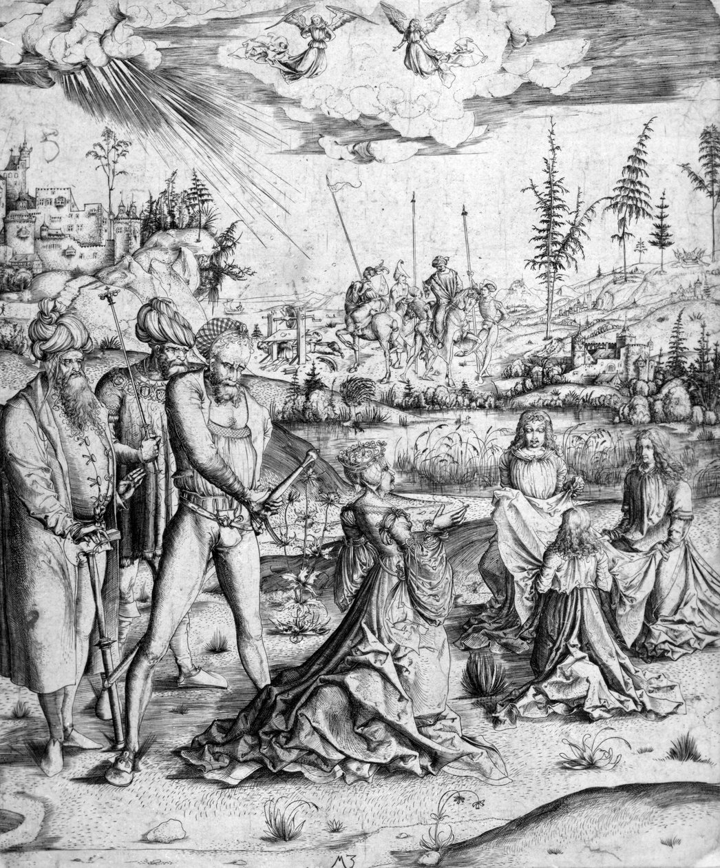 Il martirio di Santa Caterina, c.1500-03 da Master MZ