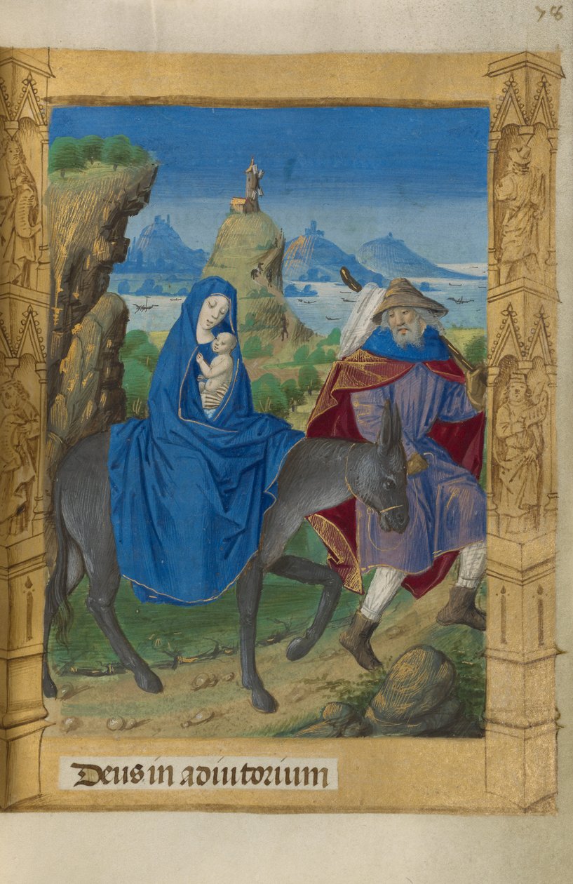 La fuga in Egitto da Master of Guillaume Lambert