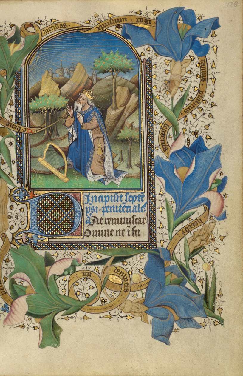 Davide in preghiera da Master of Guillebert de Mets