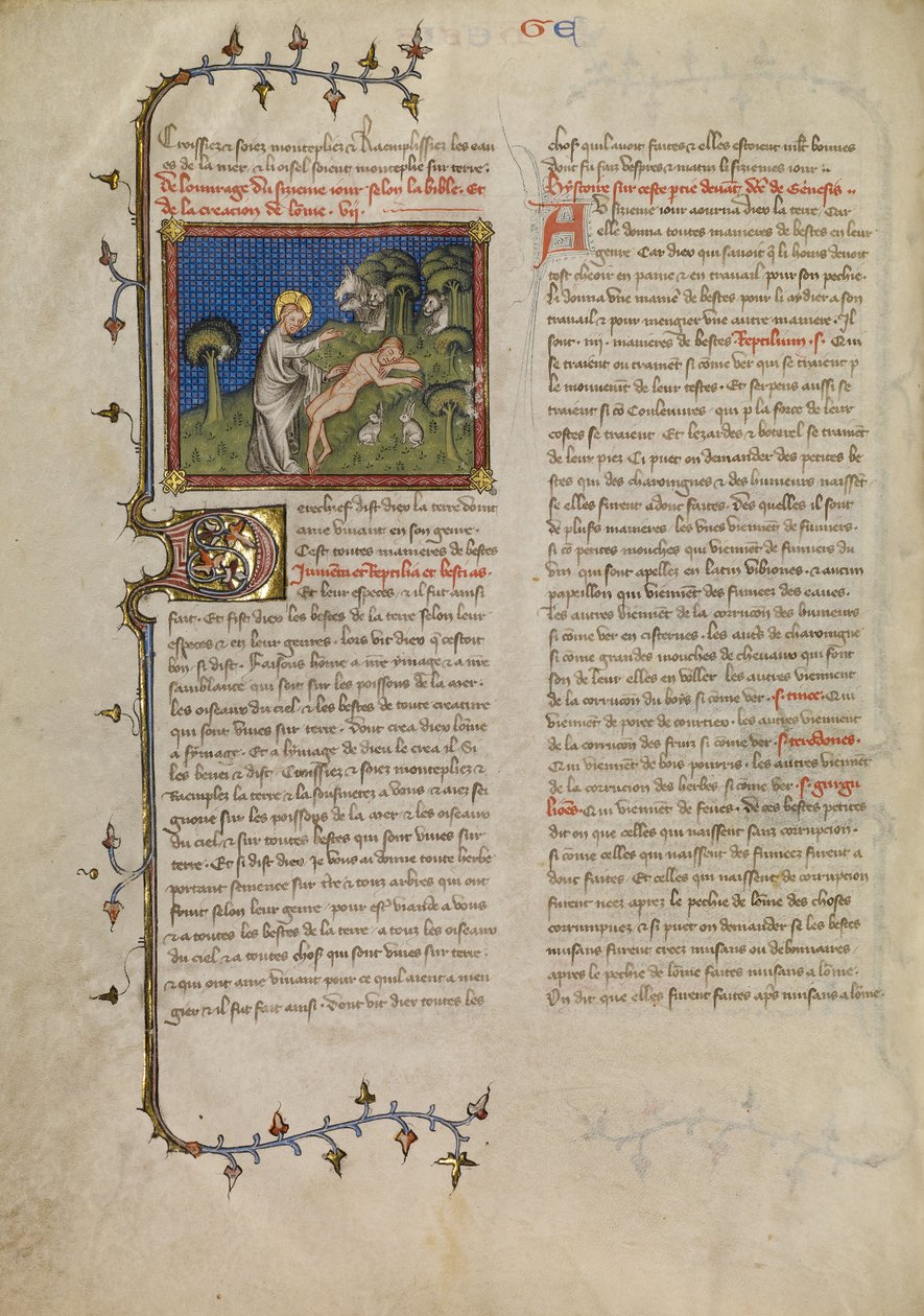 La creazione di Adamo da Master of Jean de Mandeville