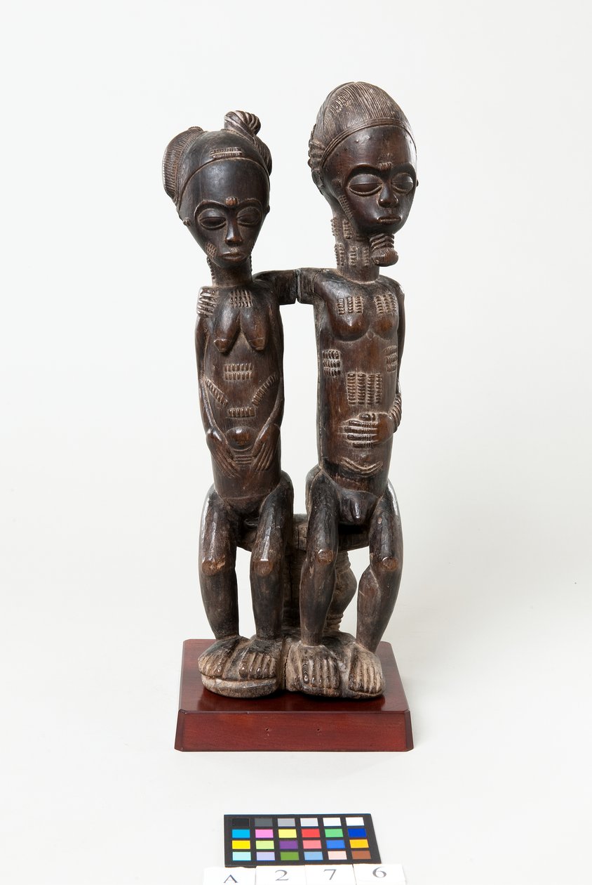 Coppia seduta, 1885-99 circa (legno) da Master of the Barnes Couple