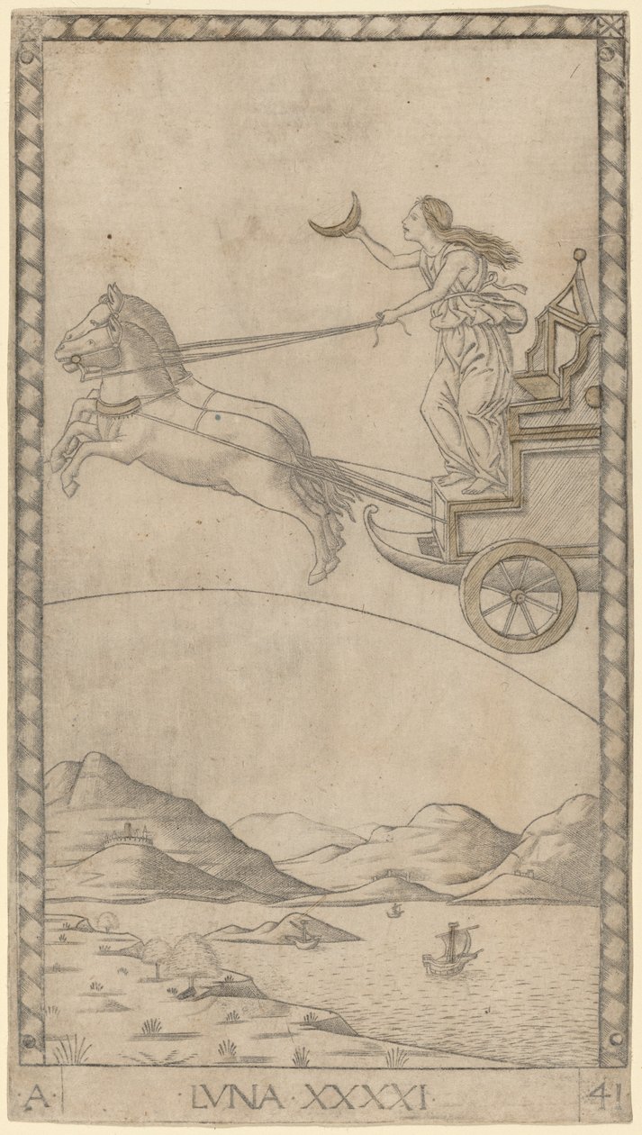 Luna da Master of the E Series Tarocchi