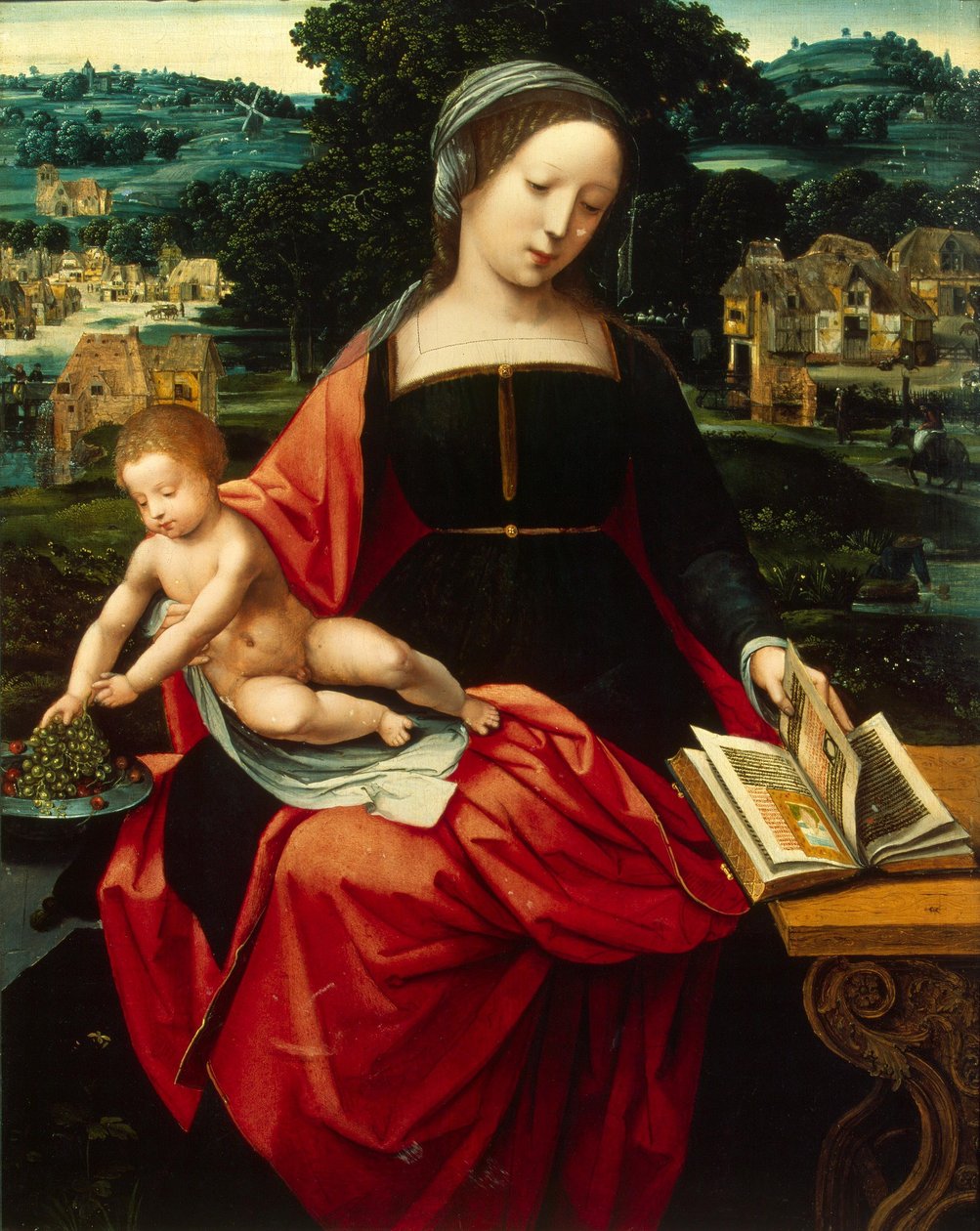 Madonna e Bambino da Master of the Female Half Lengths