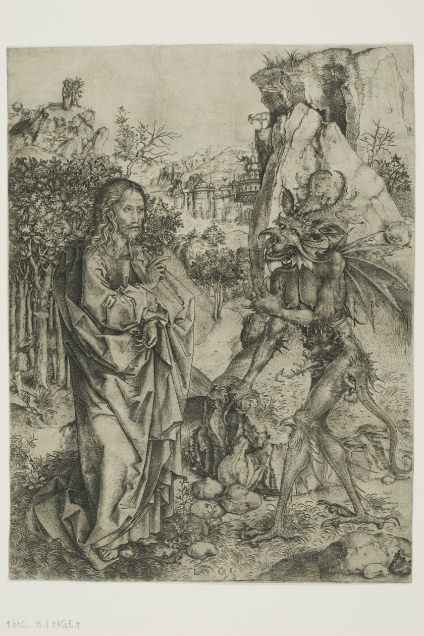 La tentazione di Cristo da Master of the Strache Altar