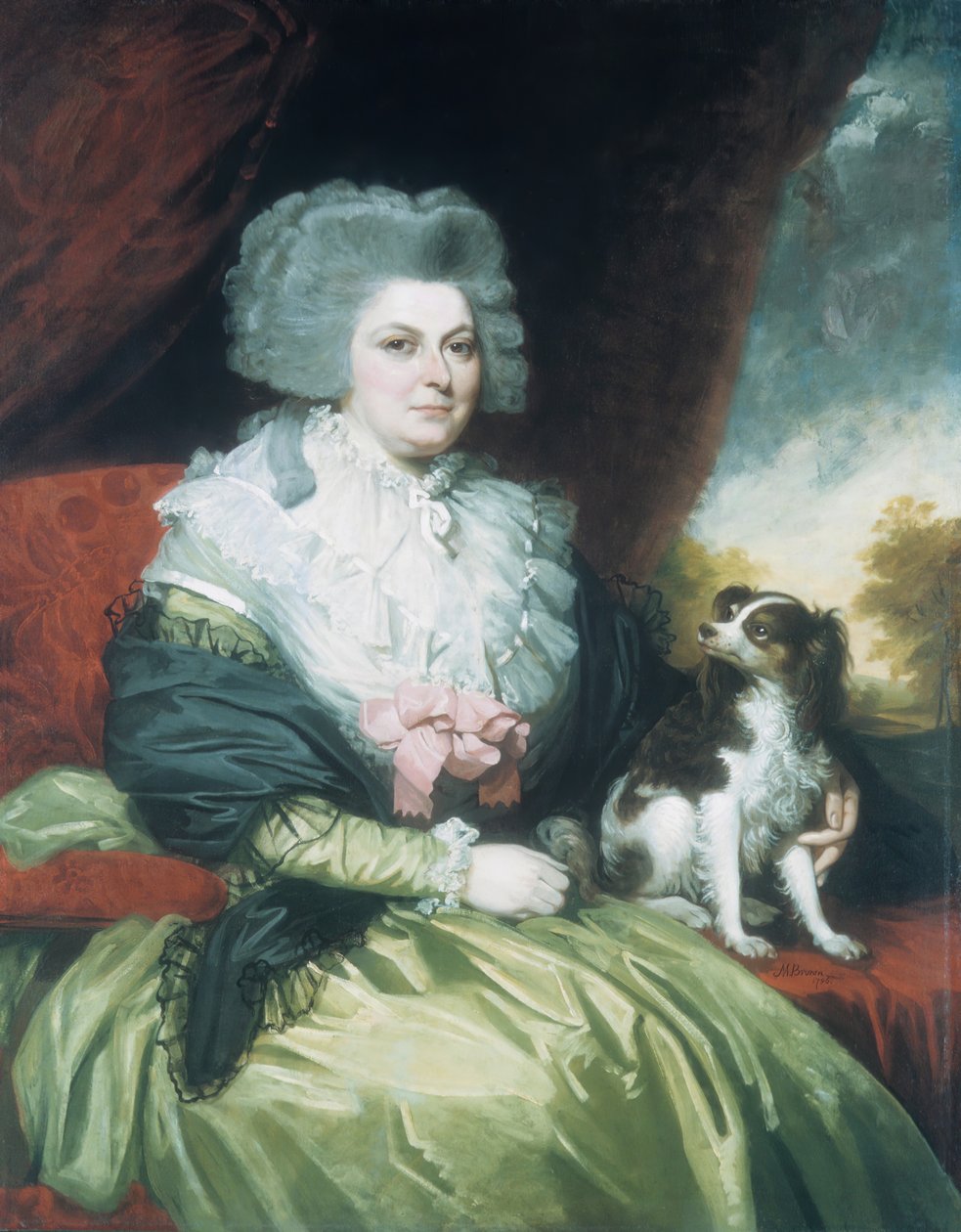 Signora con un cane, 1786 da Mather Brown