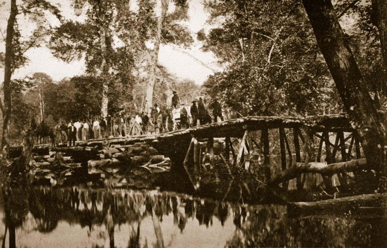 Ponte di Grapevine sul fiume Chickahominy, 1861-65 da Mathew B. Brady