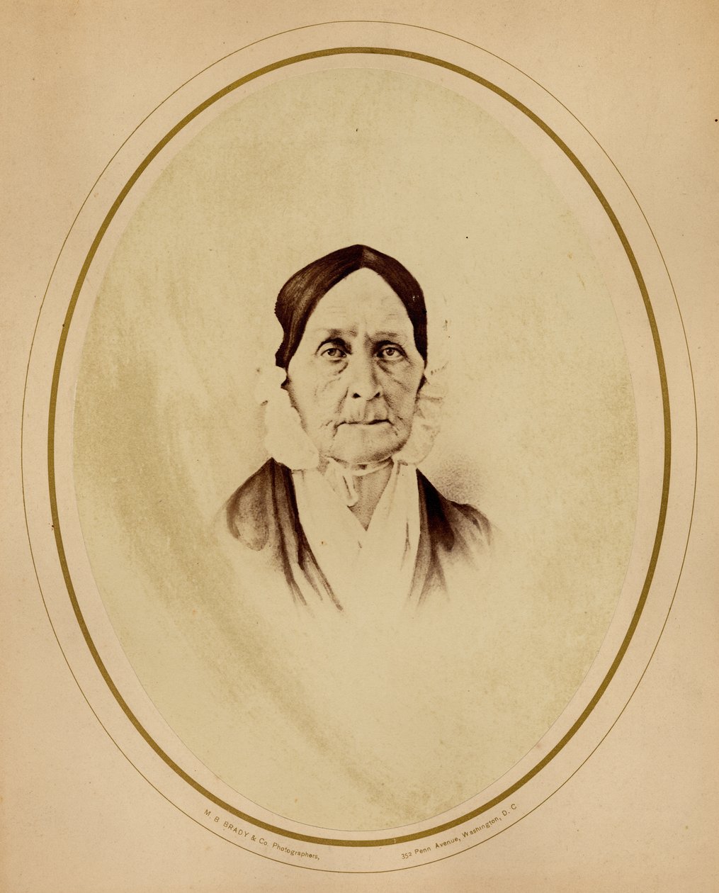 Barbara Frietchie (1766-1862), unionista durante la guerra civile, soggetto di una poesia di John Greenleaf Whittier da Mathew B. Brady