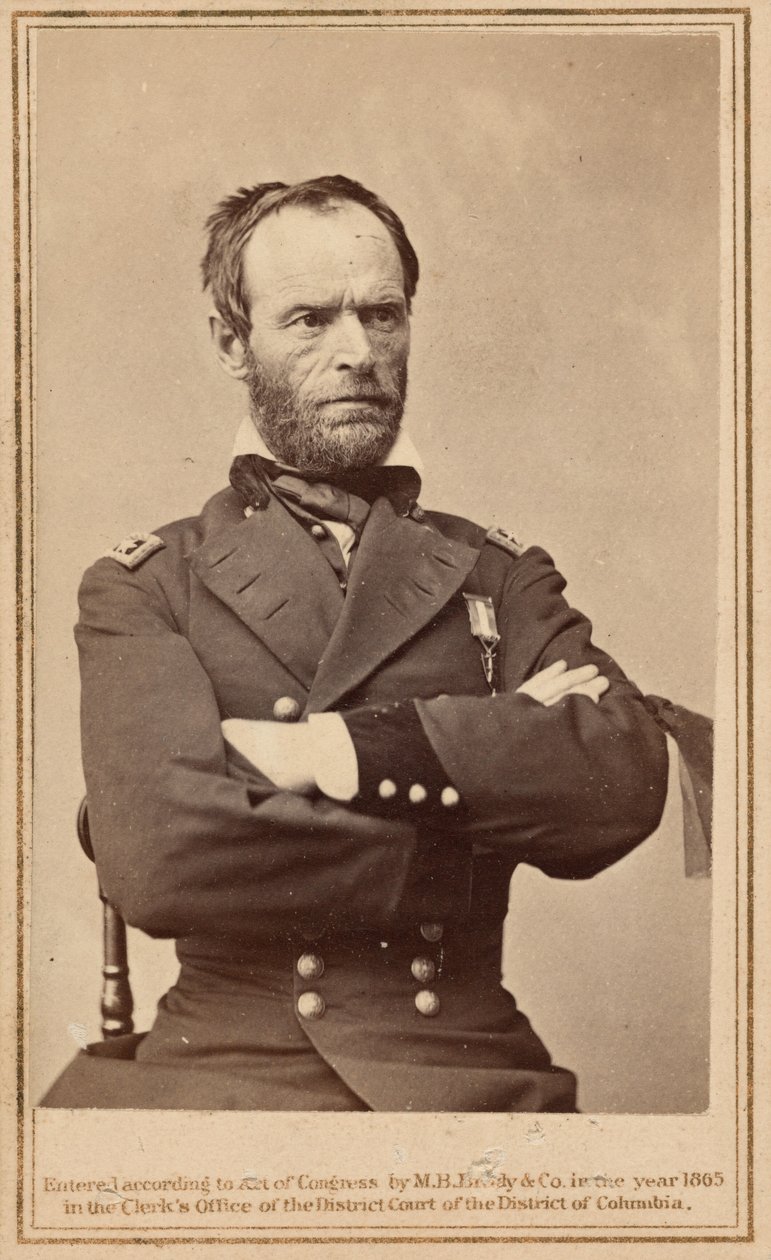 Il generale William Tecumseh Sherman, 1865 (foto) da Mathew Brady
