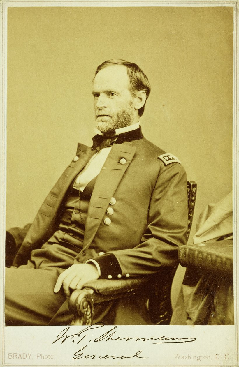 Ritratto fotografico di William Tecumseh Sherman da Mathew B. Brady