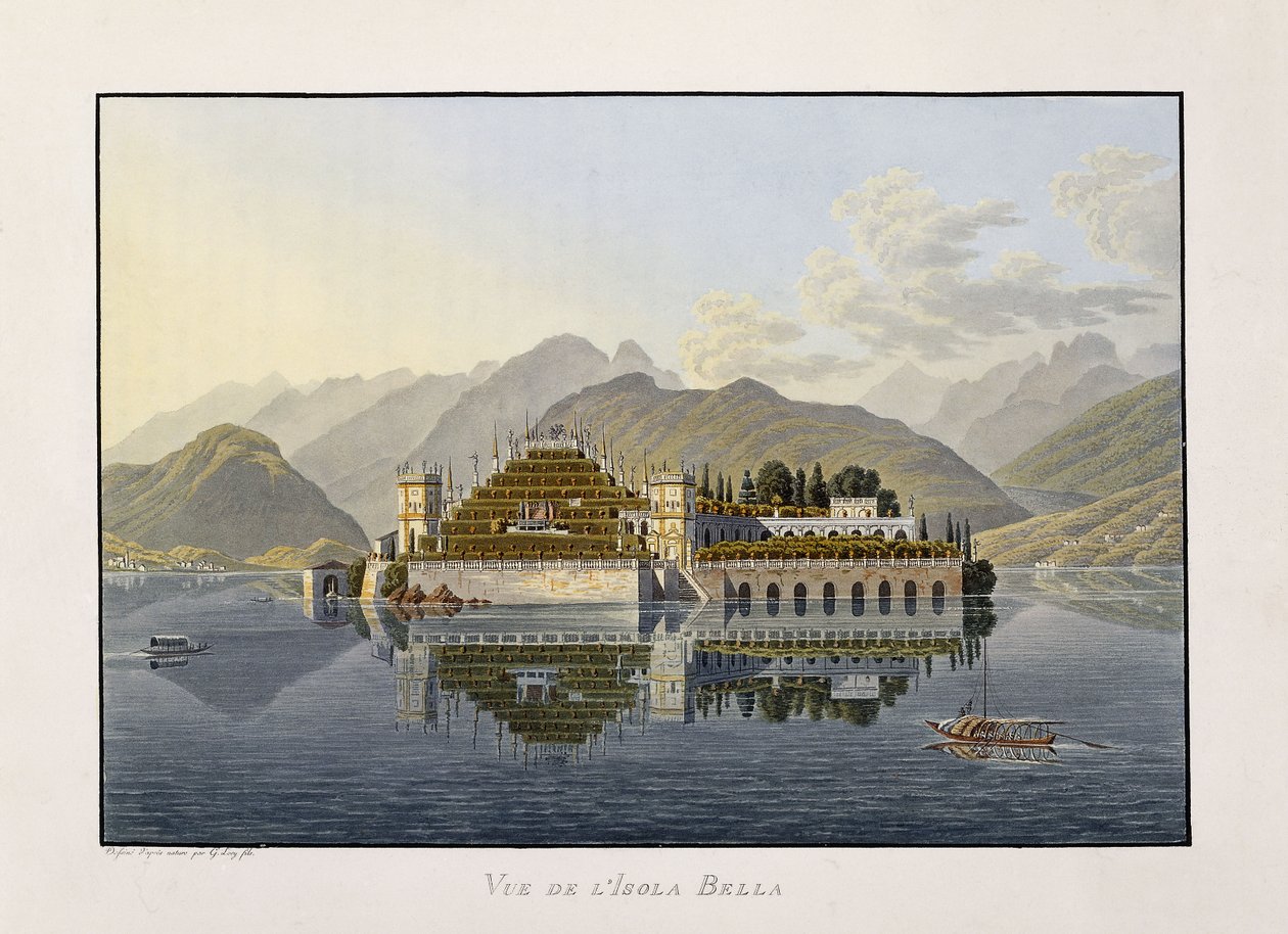 Vista di Isola Bella, 1811-1819 da Mathias Gabriel Lory