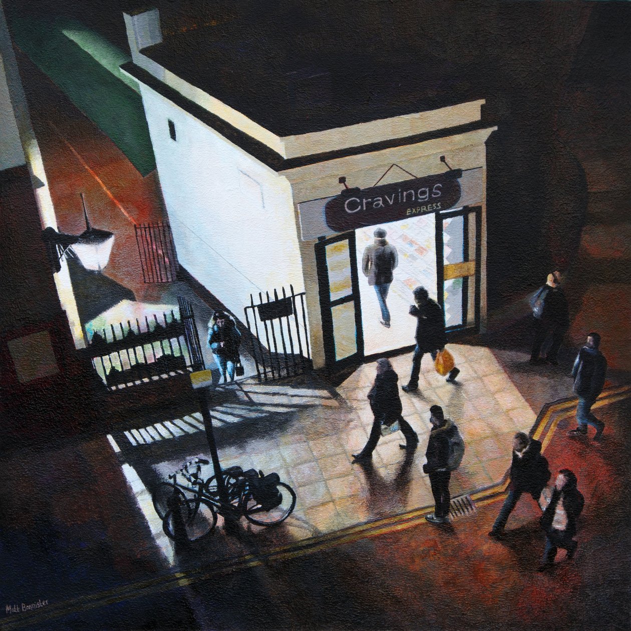 Voglie, 2019 (acrilico su pannello) da Matt Bannister