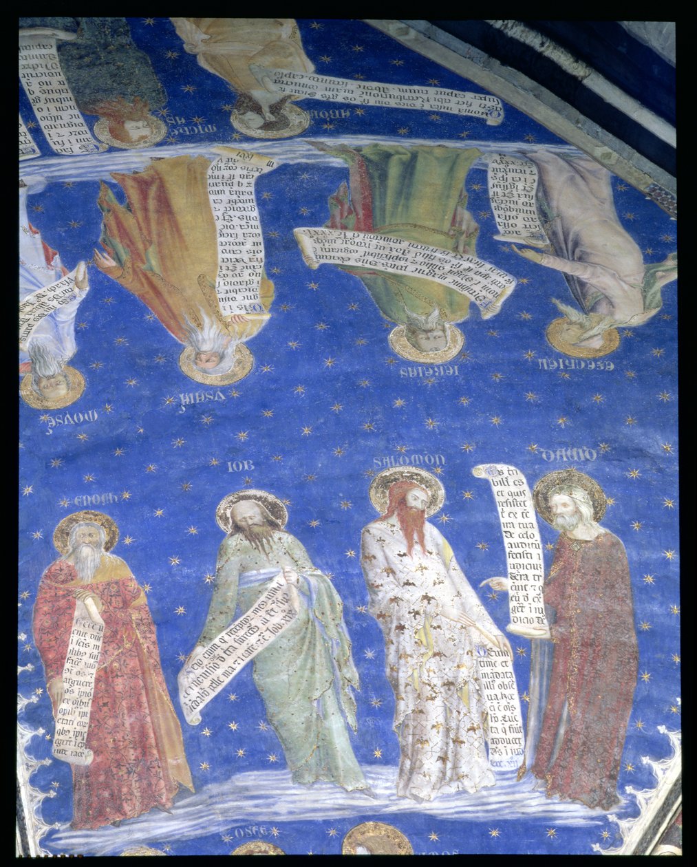 I profeti Giobbe, Isaia, Geremia, Salomone, Mosè, Ezechiele, Davide ed Enoch dalla Sala della Grande Udienza, c.1353 da Matteo Giovanetti