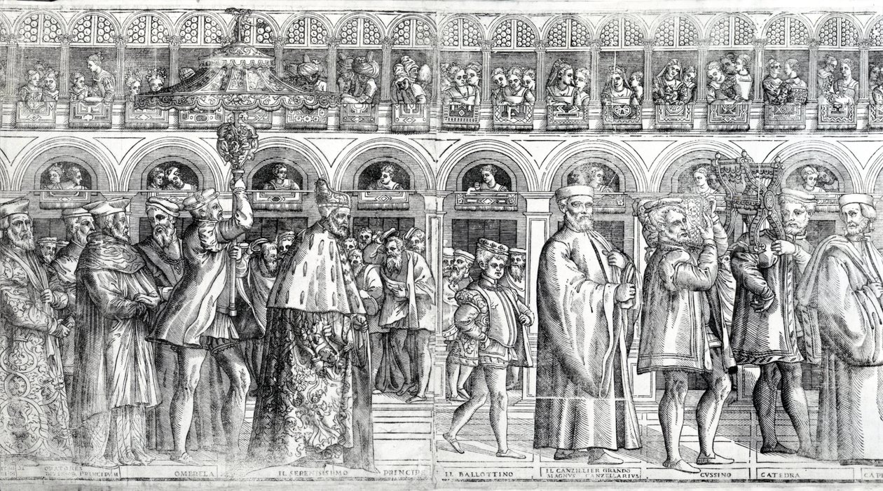 Processione dogale, c.1555-60 da Matteo Pagani