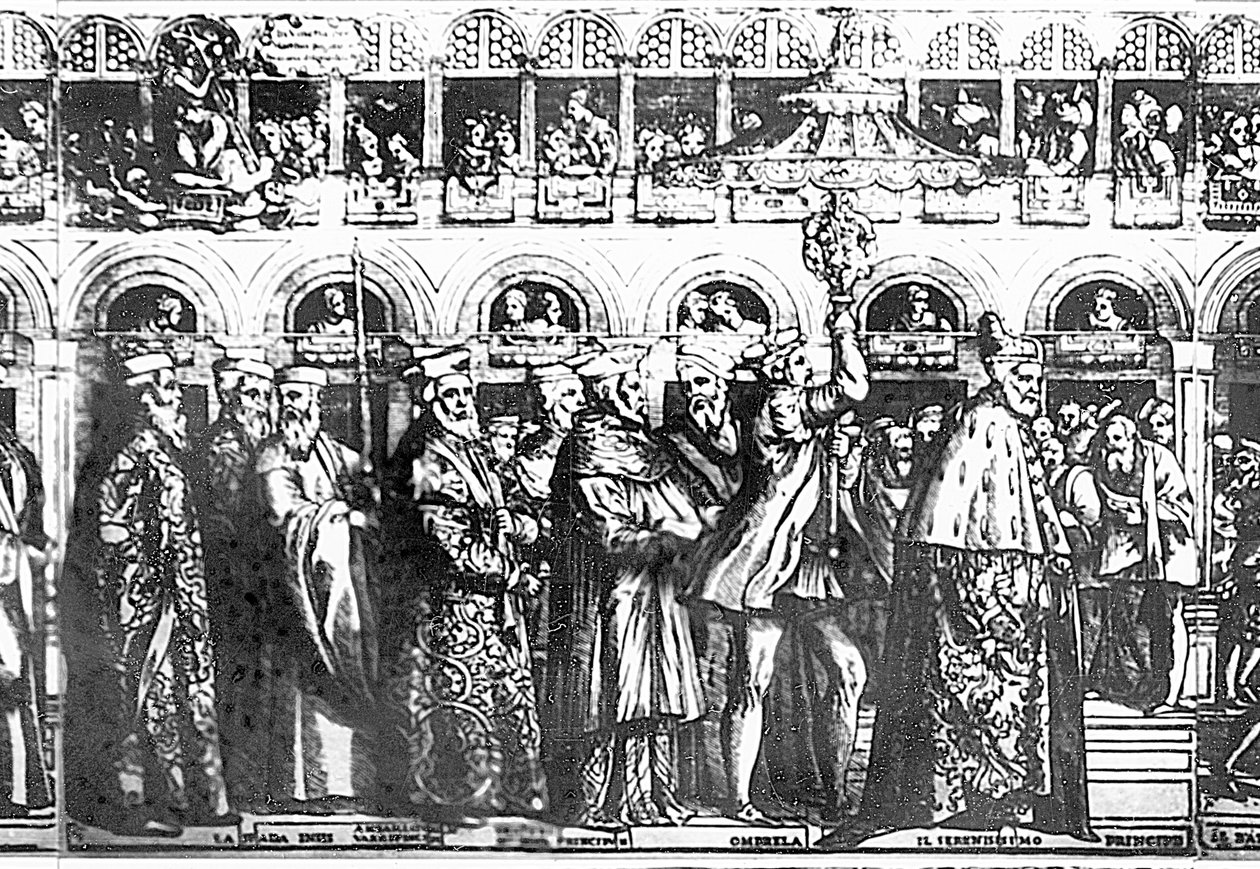 Processione Dogale, c.1555-60 (dettaglio) da Matteo Pagani