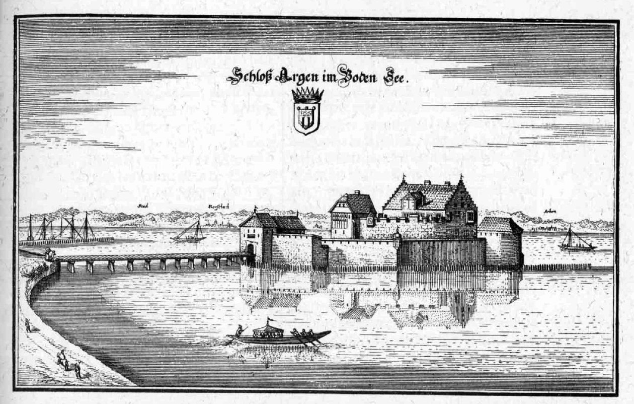 Argen - estratto da Topographia Sueviae (Schwaben) da Matthaus Merian