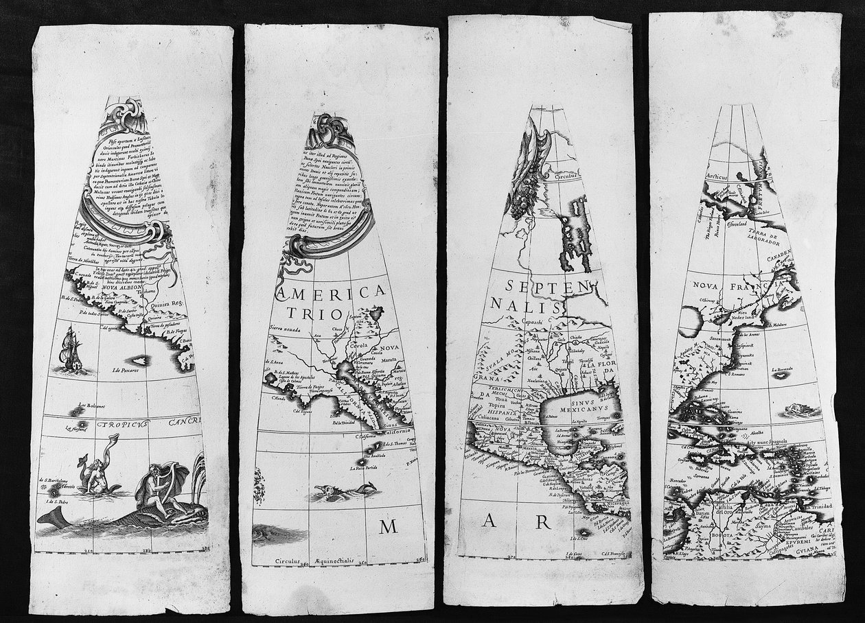 Globo terrestre, 1632 da Matthaus Greuter