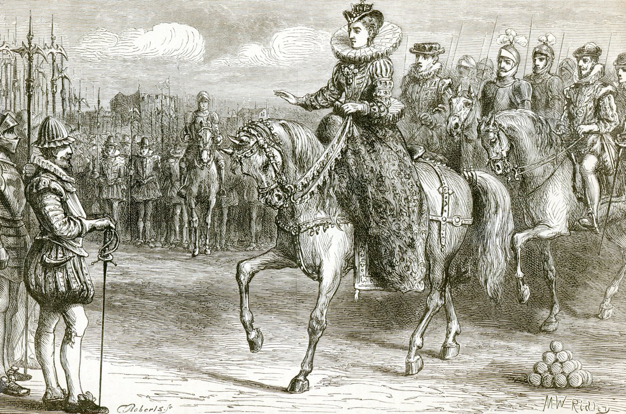 La regina Elisabetta a Tilbury da Matthew White Ridley