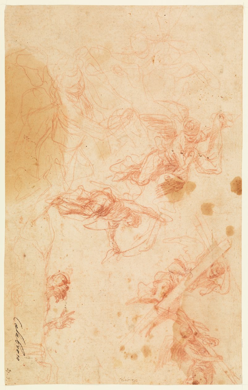 Angeli che portano la Santa Croce e la Sindone. da Mattia Preti