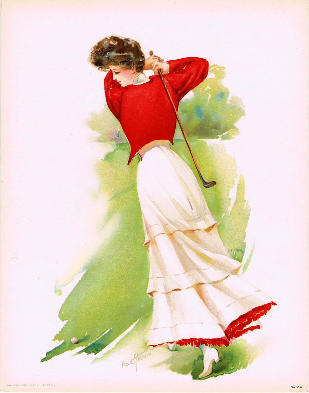 Golfista donna, 1908 da Maud Stumm