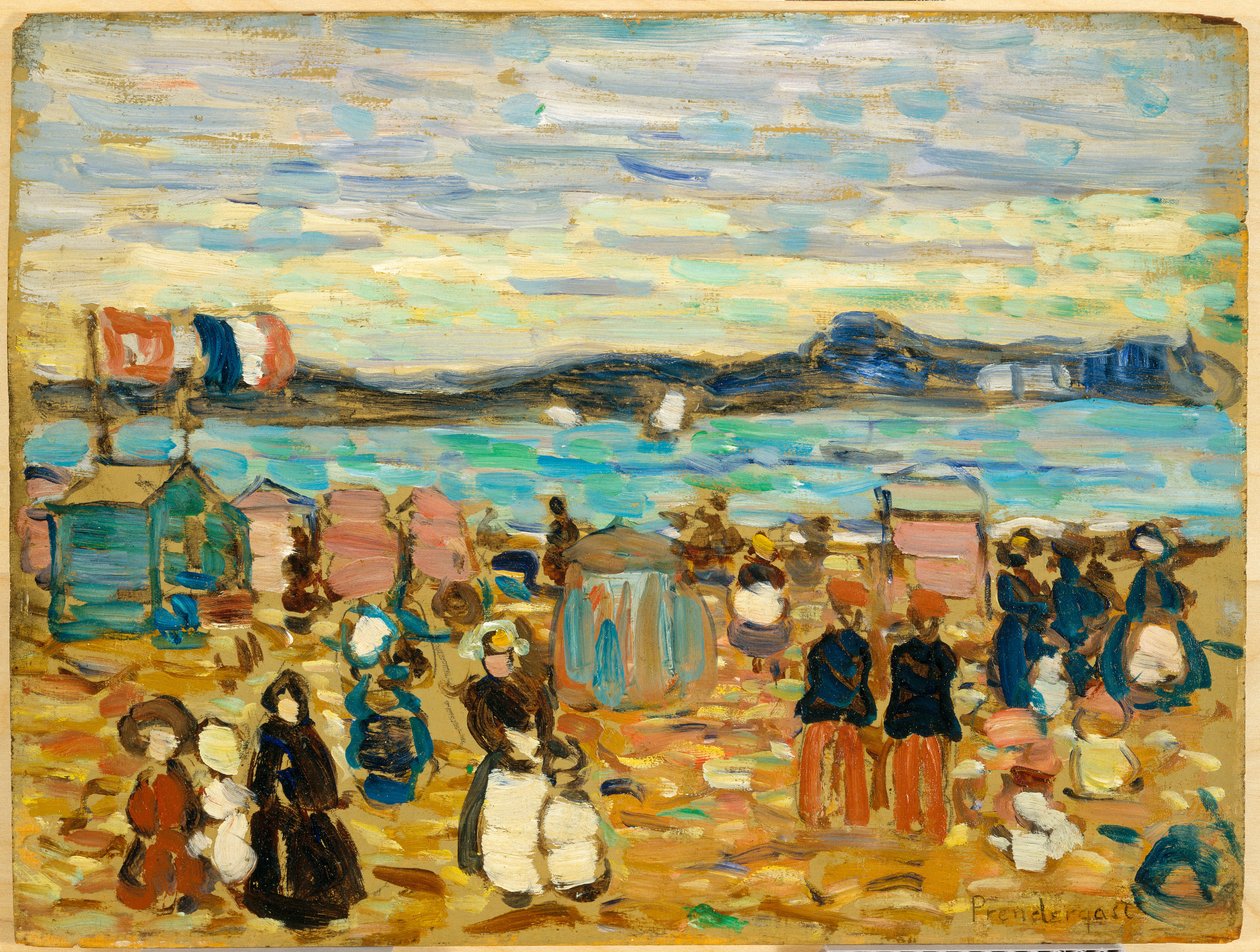 Tende da bagno, St. Malo, 1907 da Maurice Brazil Prendergast