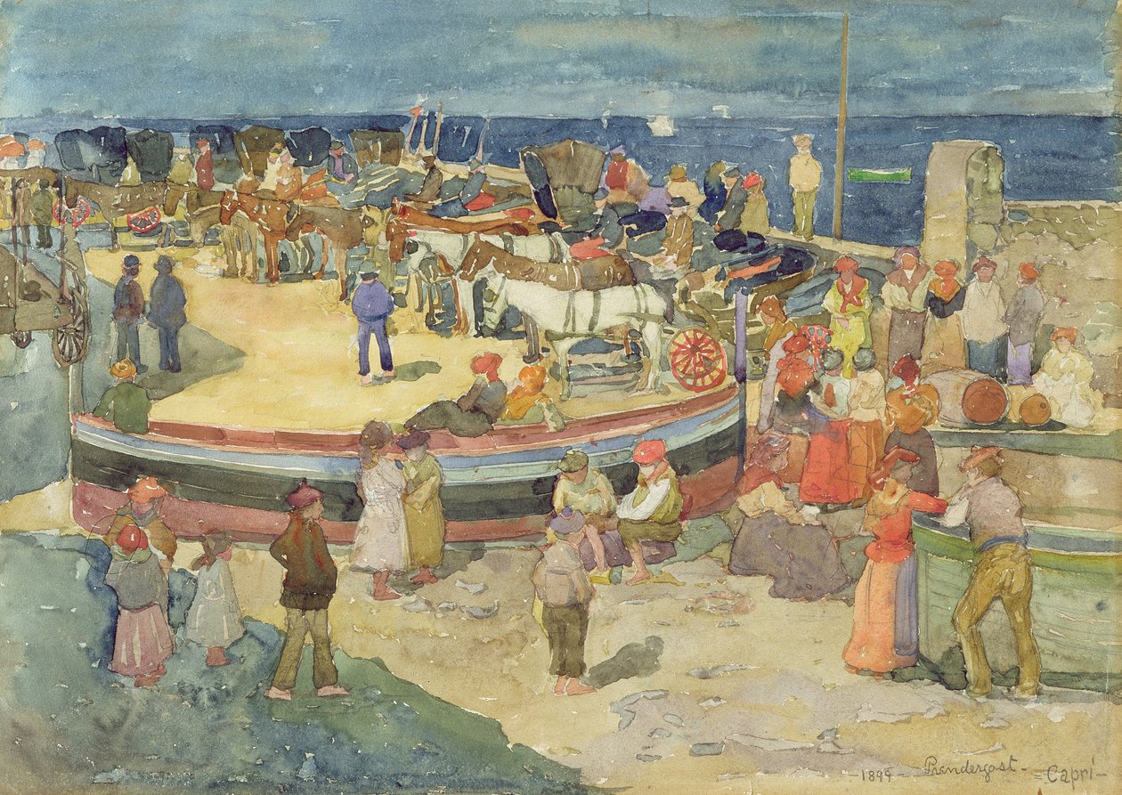 Grande Marina, Capri, 1899 da Maurice Brazil Prendergast