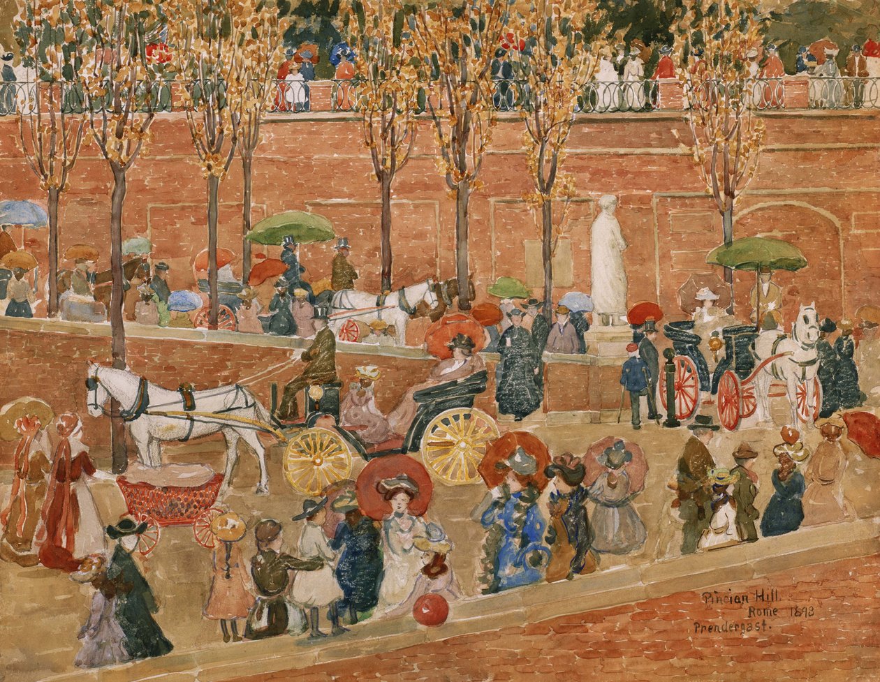 Colle Pincio, Roma da Maurice Brazil Prendergast