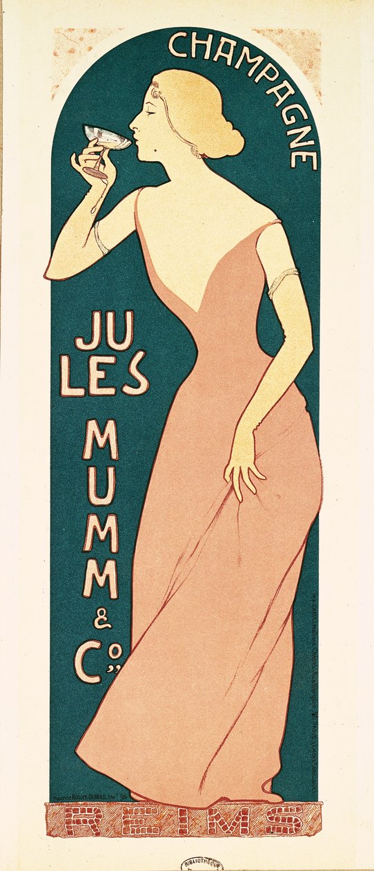 Design del poster per Champagne di Jules Mumm und Co., Reims, 1895 da Maurice Realier Dumas