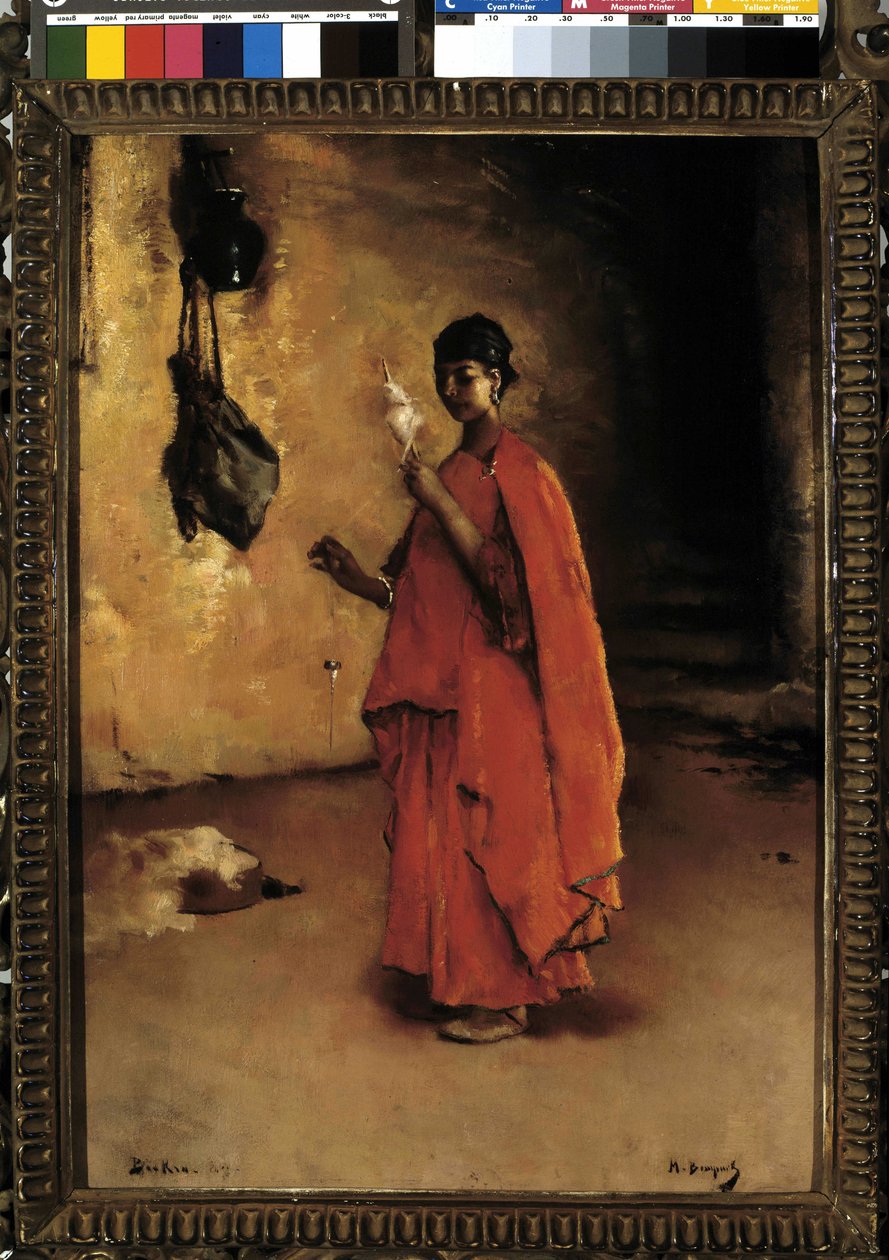 La filatrice (Biskra). Algeria da Maurice Bompard
