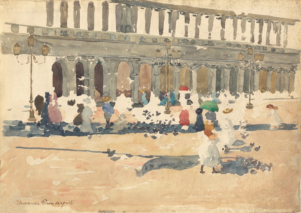 Caffè Florian a Venezia, 1898-1899 da Maurice Brazil Prendergast