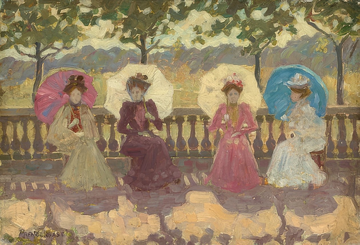 Nel parco, Parigi. 1891 da Maurice Brazil Prendergast