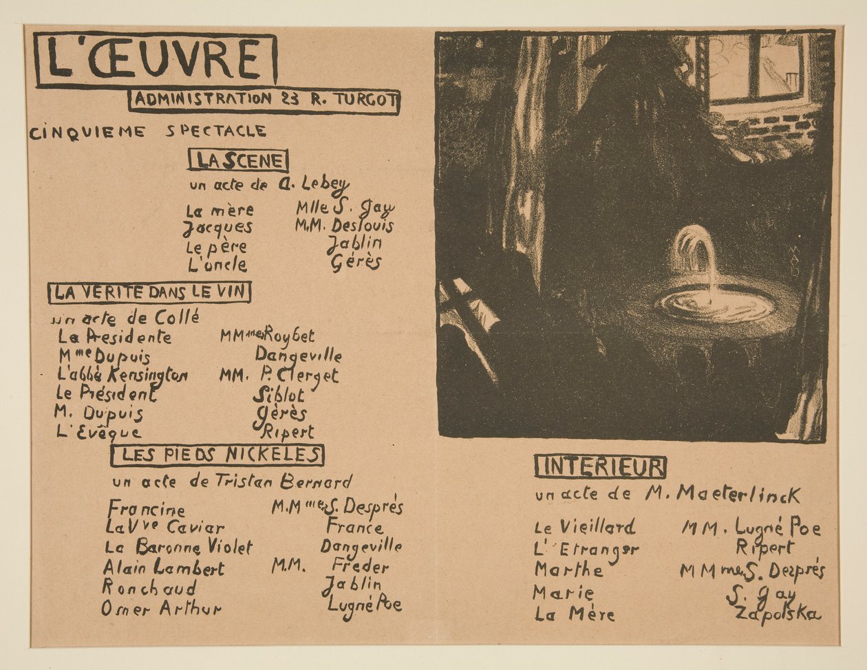Programma del teatro di L da Maurice Denis