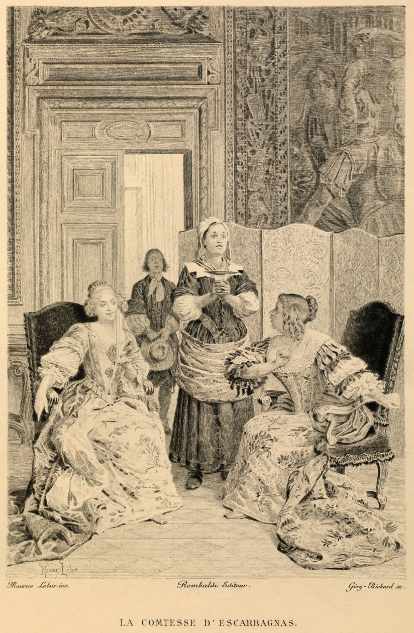 La contessa di Escarbagnas di Moliere da Maurice Leloir