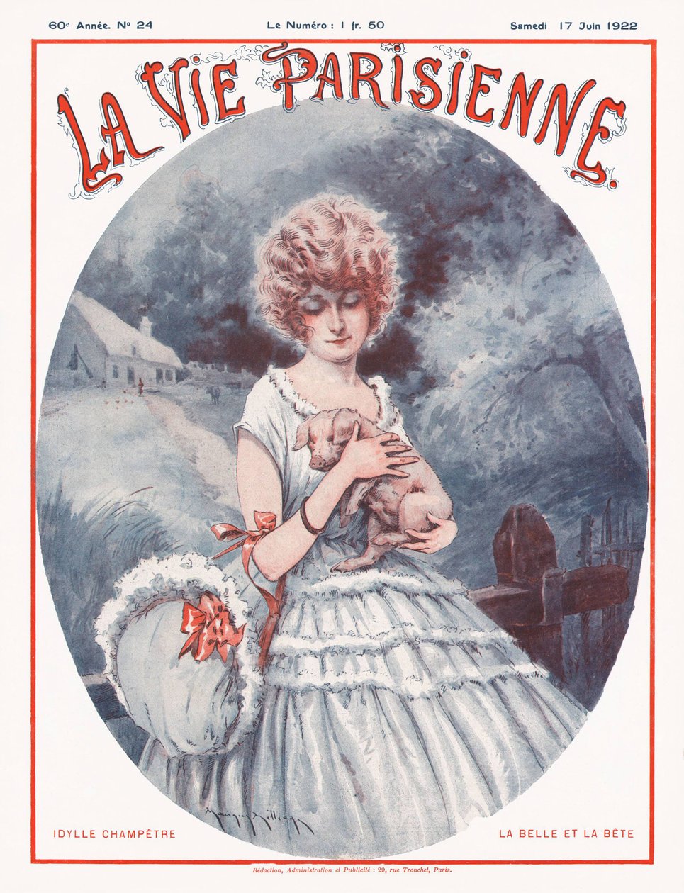 Copertina della rivista La Vie Parisienne, 1922 da Maurice Millière