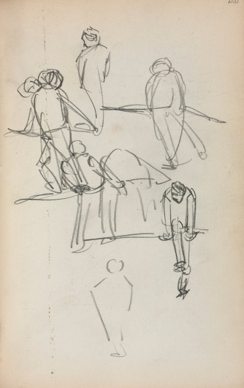 Quaderno degli schizzi italiano: Figure (pagina 200) da Maurice Prendergast