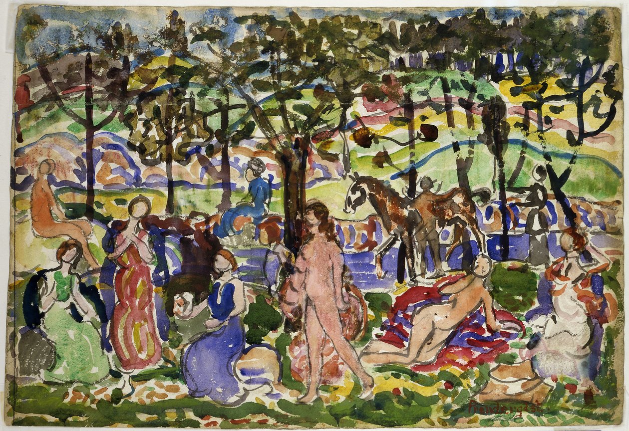 Scena del parco da Maurice Prendergast