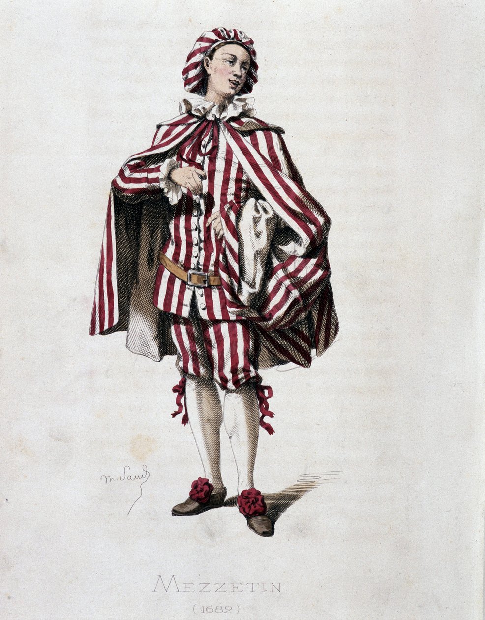 Ritratto di Mezzetin (Scapin) da Maurice Sand
